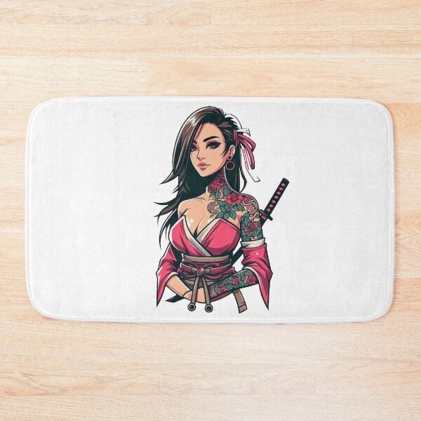 Item preview, Ink & Honor red rose women tattooed samurai designed and sold by DudzDesignz.