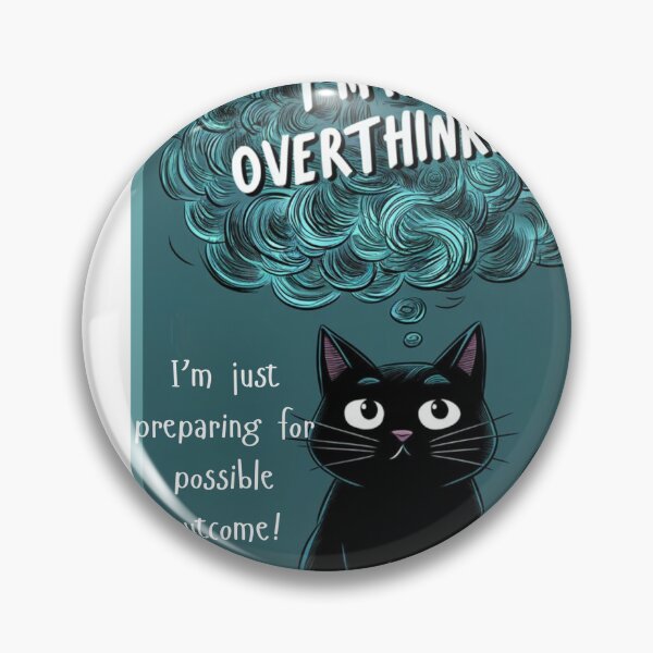 Artikelvorschau, Schwarze Katze T-Shirt Designs - Bleiben Sie positiv, denken Sie nicht zu viel nach #1 entworfen und verkauft von Kinyah88.