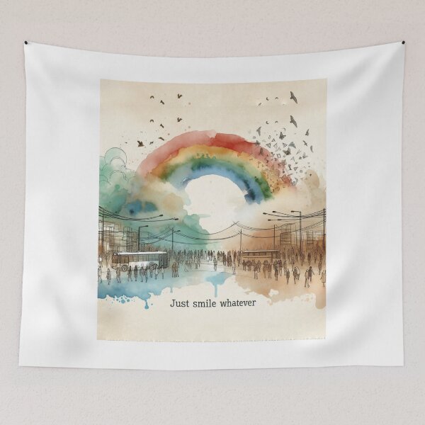 Item preview, Rainbow Birds Crowd designed and sold by Nanthanon.