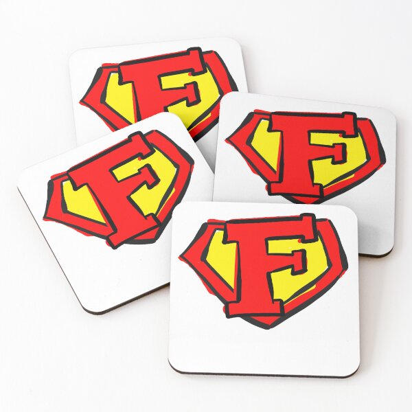 Item preview, Superhero Letter on Chest F cute cartoon version designed and sold by debelder.