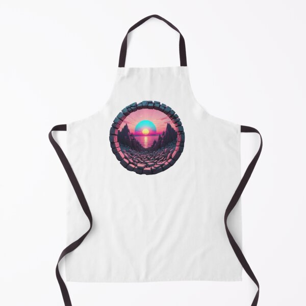 Item preview, Synthwave Rocky Landscape with Sunset designed and sold by EmeraldCauldren.