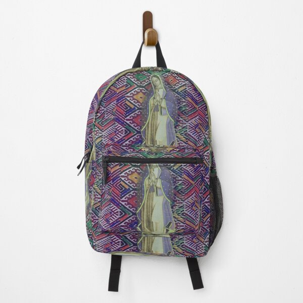 Item preview, Our Lady of Guadalupe Colorful Mayan textile background designed and sold by AuroraXGreen.