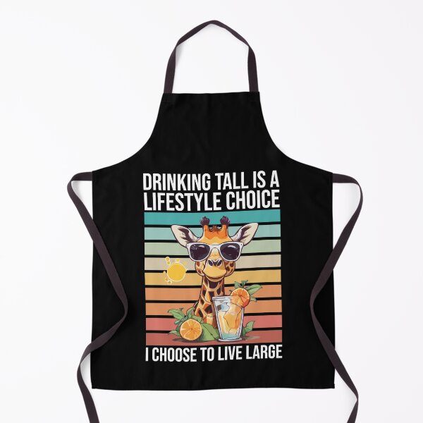 Item preview, Giraffe Sipping Drinking Tall is a Lifestyle Choice I Choose to Live Large, Summer Drinking Ice Cold Lemonade Orange Citrus designed and sold by Peculiarts.