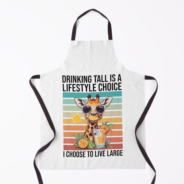 Item preview, Giraffe Sipping Drinking Tall is a Lifestyle Choice I Choose to Live Large, Summer Drinking Ice Cold Lemonade Orange Citrus designed and sold by Peculiarts.