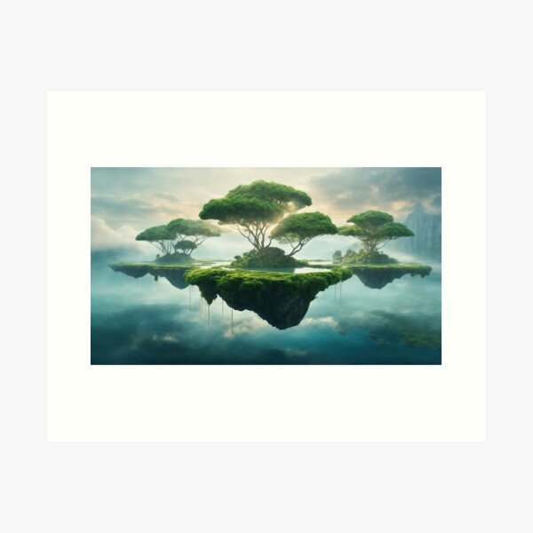 Item preview, Photography - Landscape - Floating Islands - Made with AI designed and sold by AVoidoid.