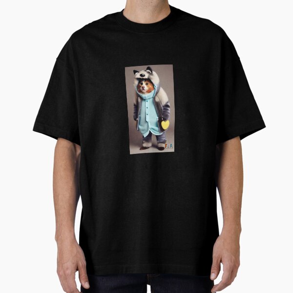 Happy Cat in a Funny Costume #24 Oversized T-Shirt
