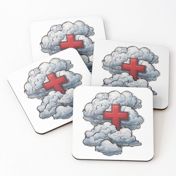 Item preview, Red Cross of Christ in the clouds  designed and sold by SavvySojourner.
