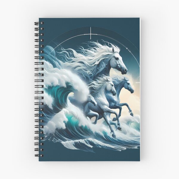 Item preview, White Horses emerge from the sea designed and sold by Vibranta Studio.