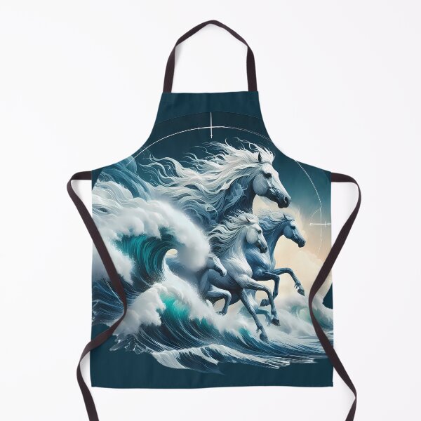 Item preview, White Horses emerge from the sea designed and sold by Vibranta Studio.