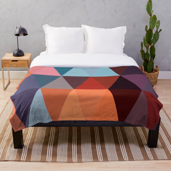 Item preview, Maroon and Blue Geometric Triangular Pattern  designed and sold by LMStudioDesigns.