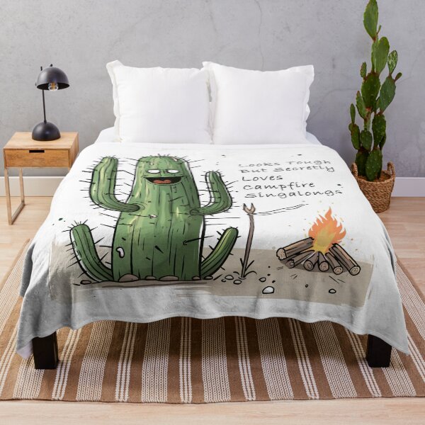Item preview, Funny Cactus Enjoying Campfire Singalongs designed and sold by kjon88.