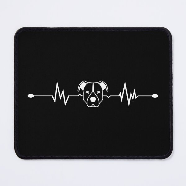 Item preview, pitbull heartrate - white designed and sold by EmeraldeaArt.