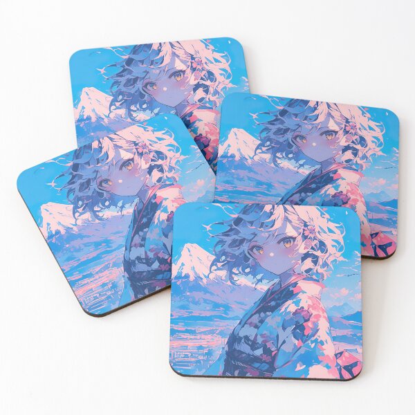 Item preview, Waifu Girl Anime Japanese Cherry Blossom Colorful Glitch For Otaku Gaming designed and sold by Damcoc.