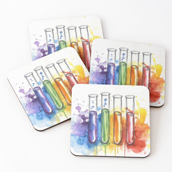 Item preview, Watercolor Science-Chemistry 4 Test Tubes designed and sold by GrinGalore.
