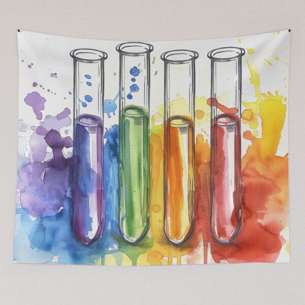 Item preview, Watercolor Science-Chemistry 4 Test Tubes designed and sold by GrinGalore.