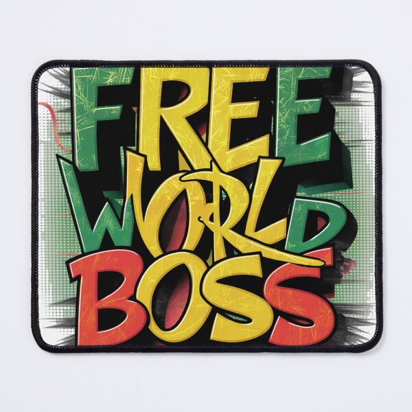 Item preview, Free World Boss (Vybz Kartel) designed and sold by ReggaeVibeMerch.