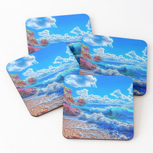 Item preview, Seascape Symphony in Vivid Hues designed and sold by Retro Type.