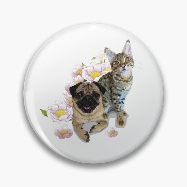 Item preview, cat and pug designed and sold by obscurite.