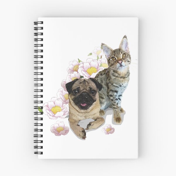 Item preview, cat and pug designed and sold by obscurite.