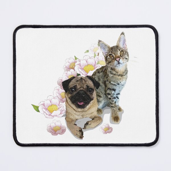 Item preview, cat and pug designed and sold by obscurite.