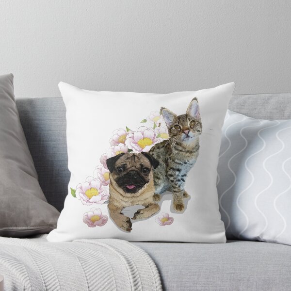 Item preview, cat and pug designed and sold by obscurite.