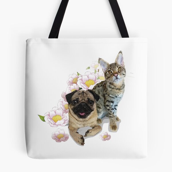 Item preview, cat and pug designed and sold by obscurite.
