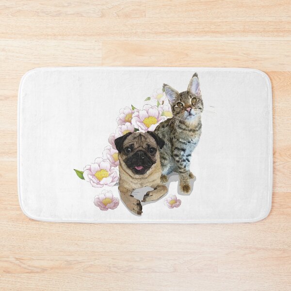 Item preview, cat and pug designed and sold by obscurite.
