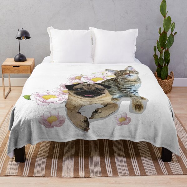 Item preview, cat and pug designed and sold by obscurite.