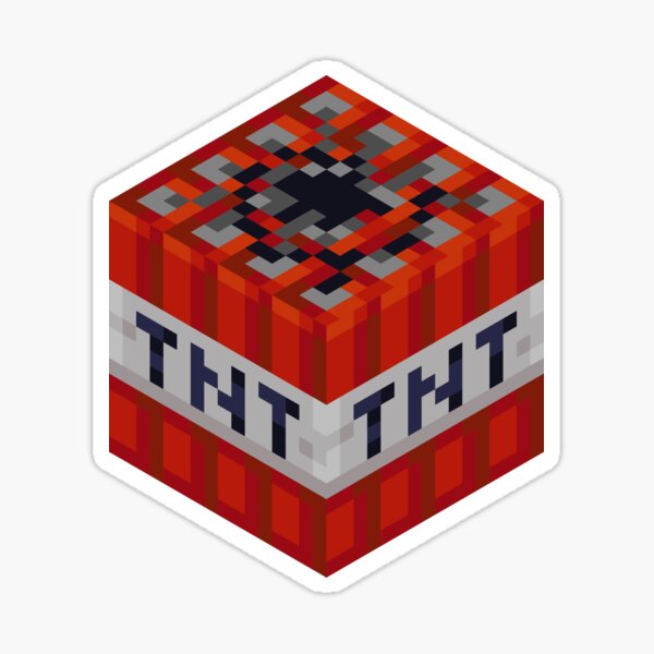 Item preview, TNT Block Minecraft Block Icon designed and sold by Kubala Designs.