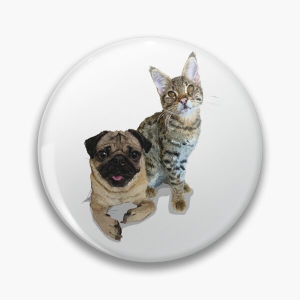 Artikelvorschau, Mops und Katze entworfen und verkauft von obscurite.