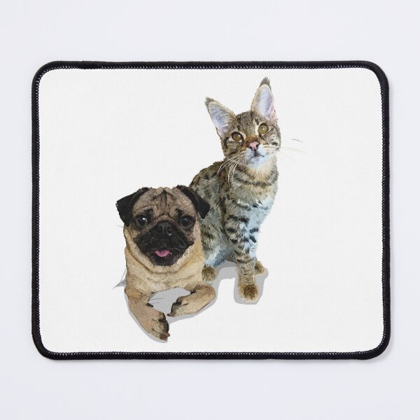 Artikelvorschau, Mops und Katze entworfen und verkauft von obscurite.