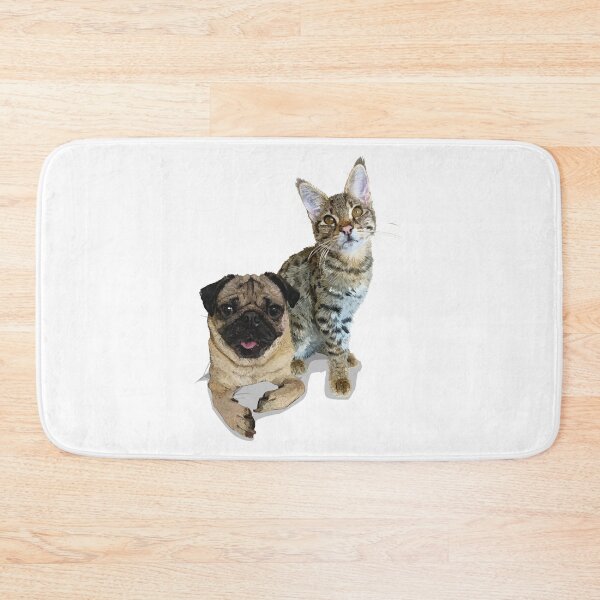 Item preview, pug and cat designed and sold by obscurite.