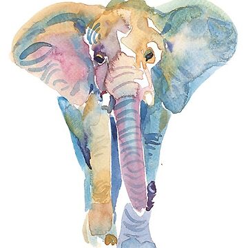 Artwork thumbnail, Watercolor Elephant by janachesnut