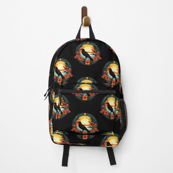 Item preview, Sunset Beach Crow by the Ocean with Flowers designed and sold by NautiChic.