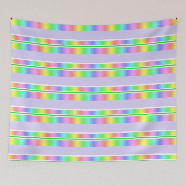 Item preview, Pastel rainbow horizontal striped | rainbow color lime pattern designed and sold by lausn.