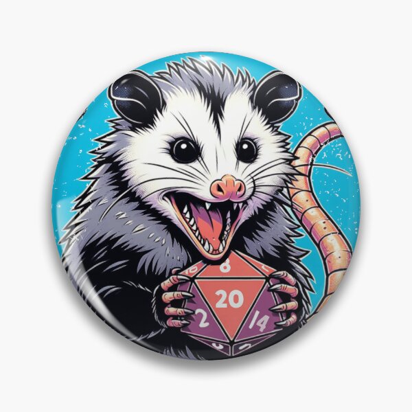 Item preview, DND Opossum D20 dice: Funny Trash animal RPG quote: It´s trash can, not trash can´t ! designed and sold by DungeonAtelier.