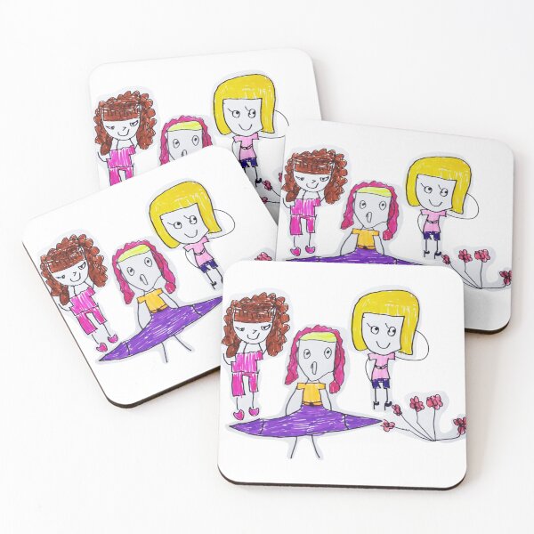 Item preview, Cartoon drawing Three beautiful girls cartoon. designed and sold by Outsider Joy Studio.