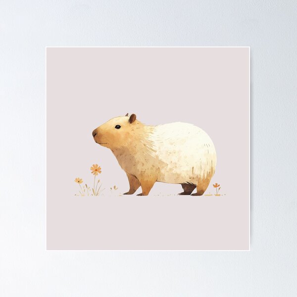 Item preview, Whimsical Capybara in Bloom designed and sold by Animepic222.