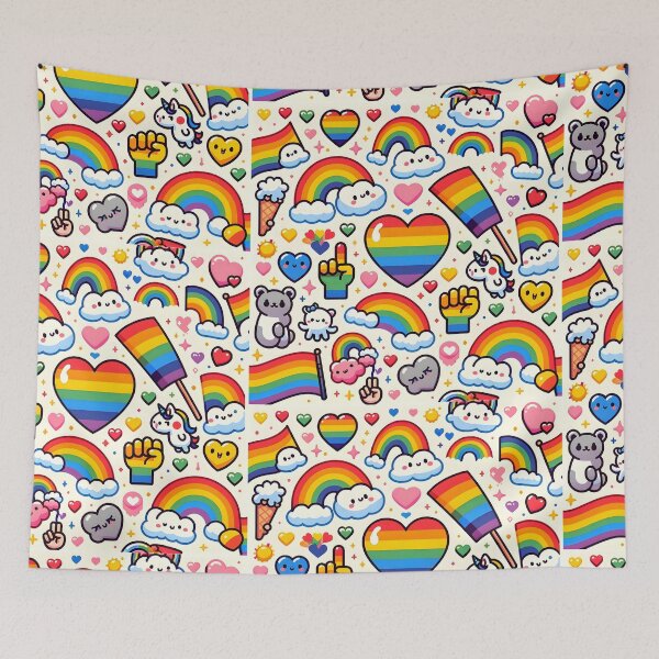 Item preview, Cute Pride Pattern designed and sold by Prideful-Prints.