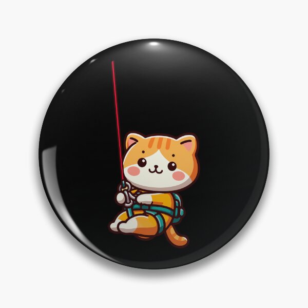 Item preview, Cute Orange Cat Abseiling designed and sold by MarianneMurryz.