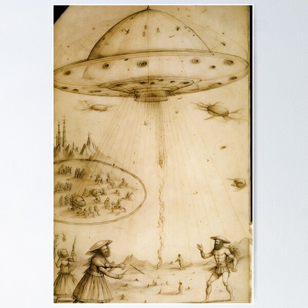 Item preview, Da Vinci's UFO Discovery: Art Meets Alien designed and sold by IllusivePixels.