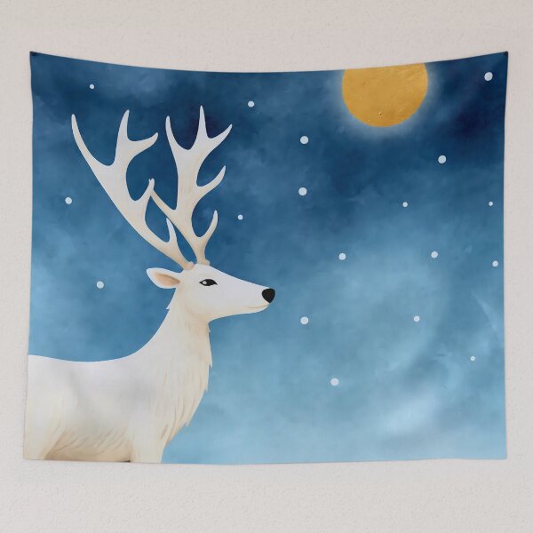 Item preview, Moonlit Arctic Stag designed and sold by PawPrintStyles.