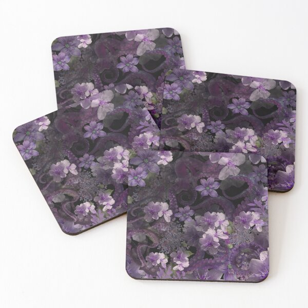 Item preview, Purple Floral Octopus  designed and sold by Asmaa Abdul-Azim.