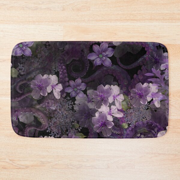 Item preview, Purple Floral Octopus  designed and sold by Asmaa Abdul-Azim.