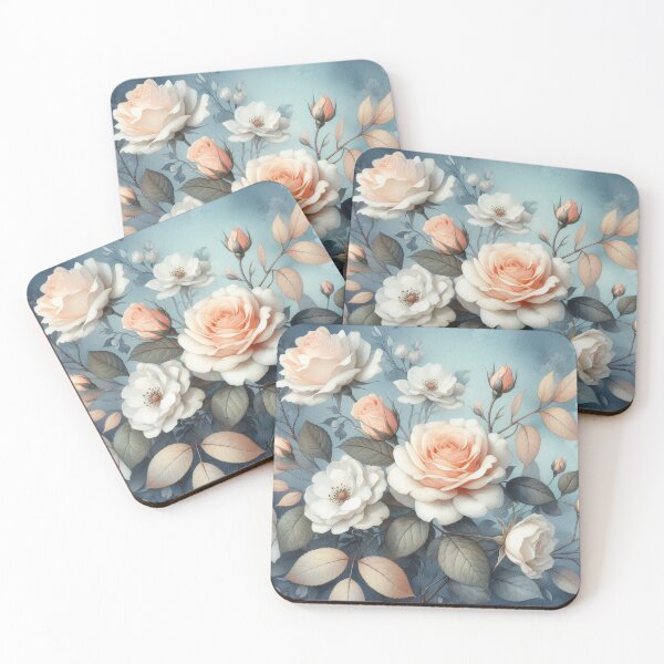 Item preview, Peach white roses designed and sold by Libretti.