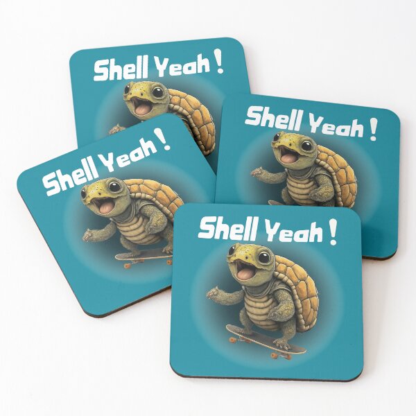 Item preview, Shell yeah _ funny skater turtle, gen z humour, designed and sold by Tanuja  Sharma.