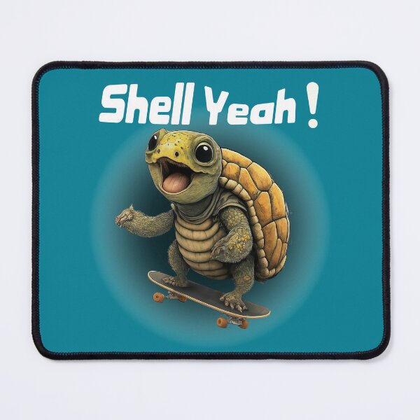 Item preview, Shell yeah _ funny skater turtle, gen z humour, designed and sold by Tanuja  Sharma.