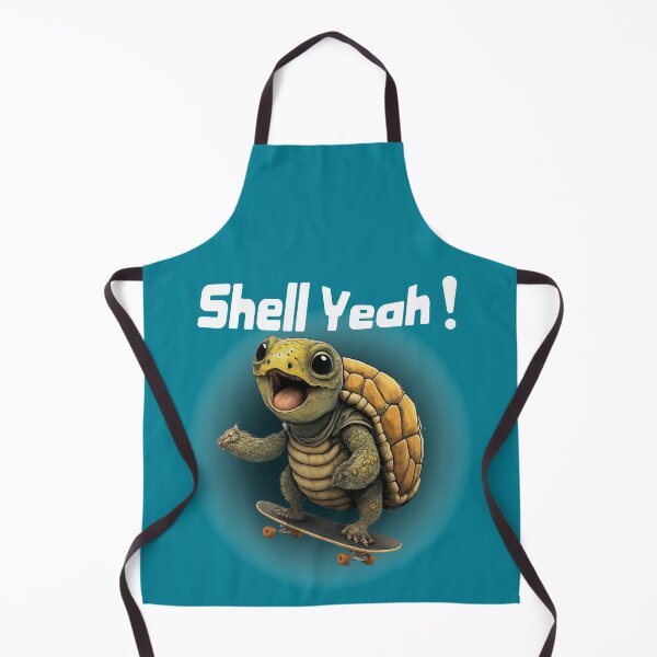 Item preview, Shell yeah _ funny skater turtle, gen z humour, designed and sold by Tanuja  Sharma.