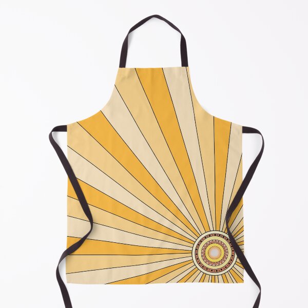 Item preview, Retro sun rays in shades of yellow designed and sold by coloryourwings.