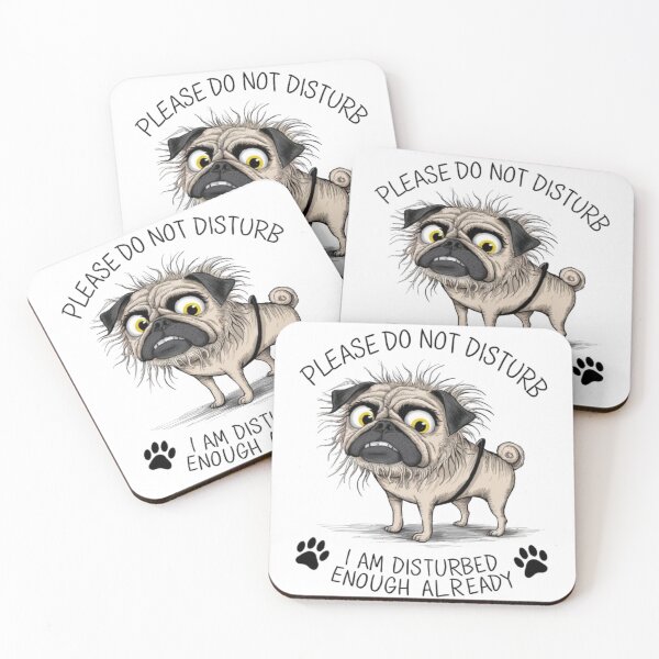 Item preview, Modern  watercolor  cute angry pug dog designed and sold by Sameena Fatima.